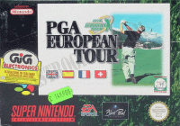 PGA European Tour PAL Super Nintendo PAL box art